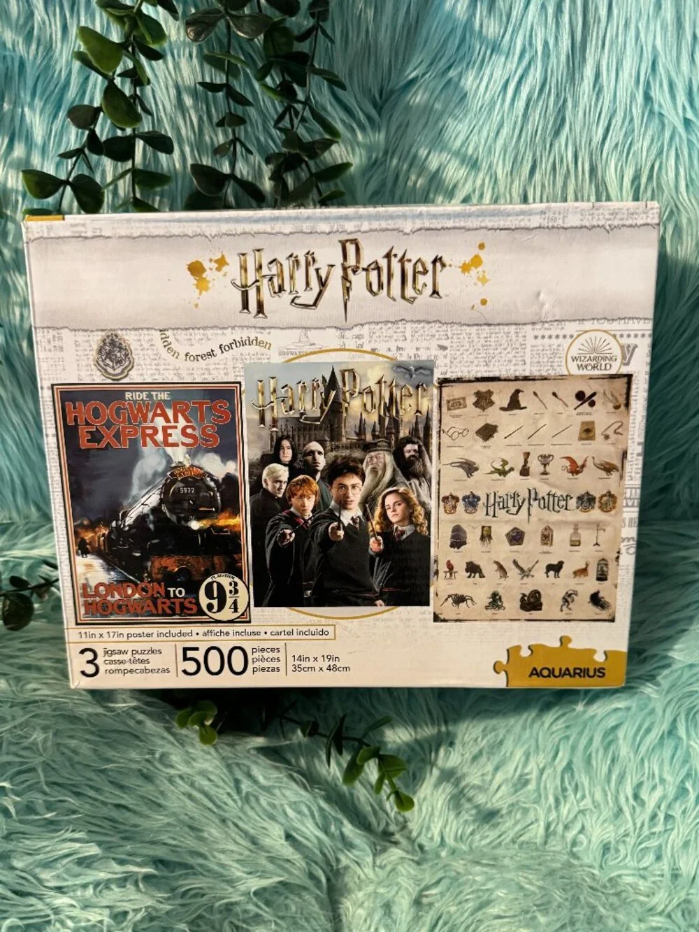 Aquarius Harry Potter 3-Pack Jigsaw Puzzle Set - 500 Pcs Each (Complete)